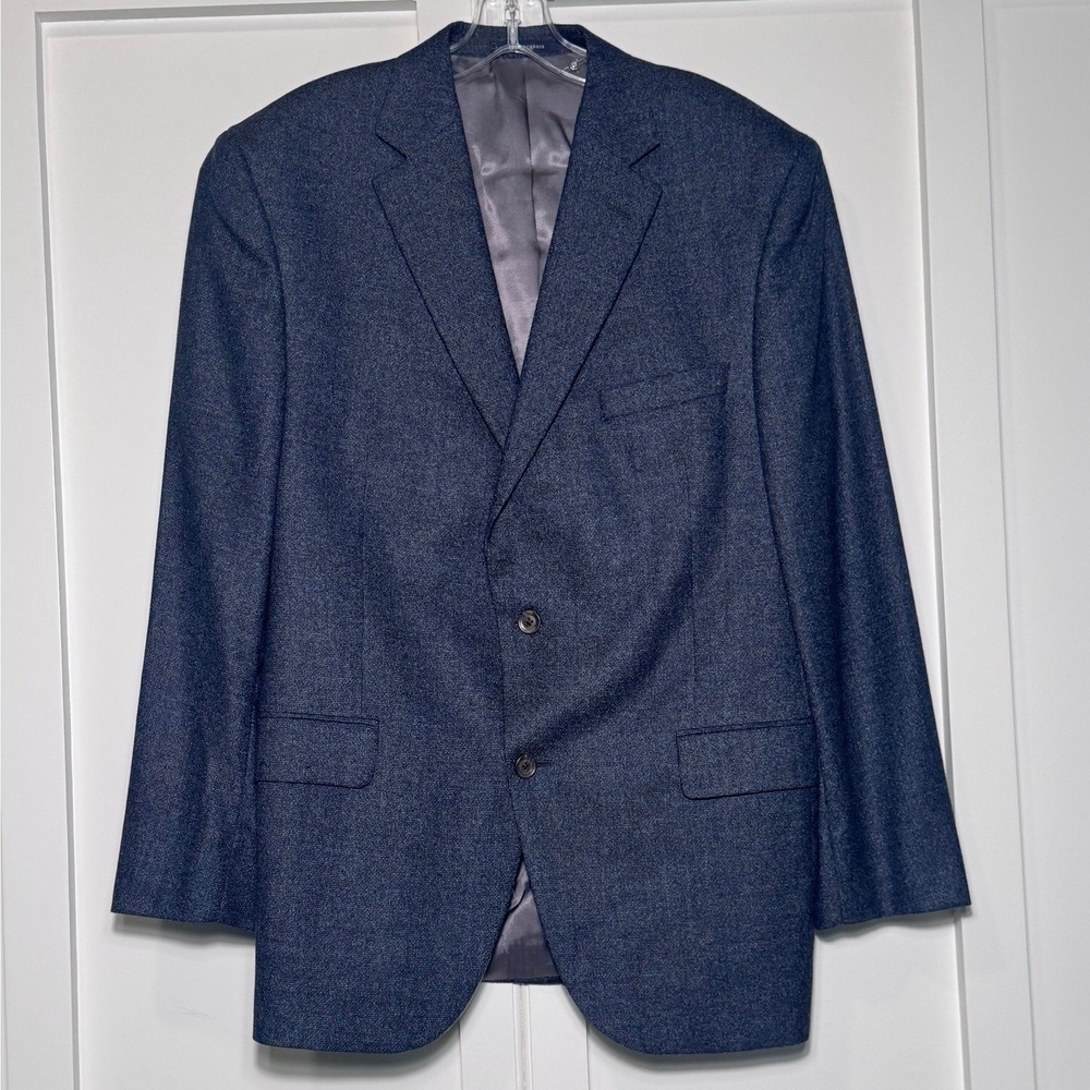 Cremieux Collection Mens Blue Textured Two Button Blazer Sport Coat 43R Canada
